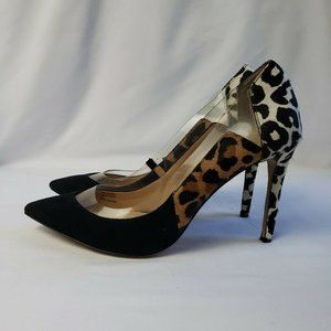 INC Internation Concepts Womens Khione Black Brown White Pump Stiletto Heel Sz 8